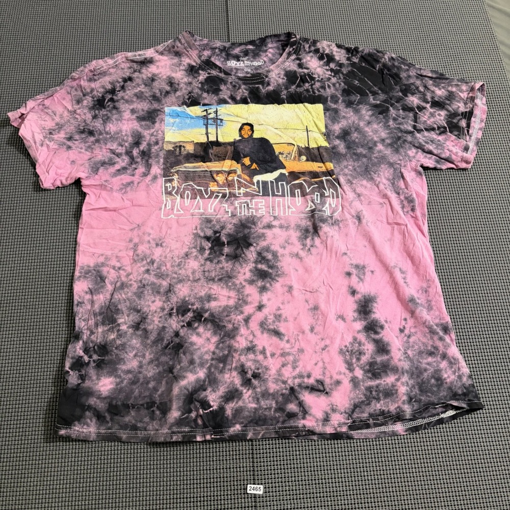 Philcos Boyz N The Hood Pink Black Tie Dye Graphic T-Shirt Size Medium